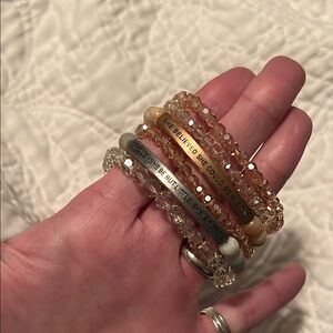 The Inspiration Co Gold and Silver Beaded Bracelets
